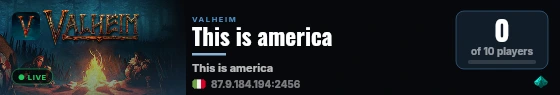 This is america live status badge