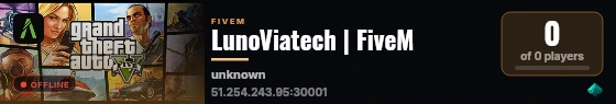 LunoViatech | FiveM live status badge
