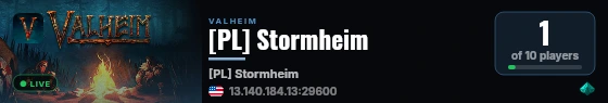 [PL] Stormheim live status badge