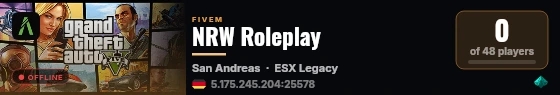 NRW Roleplay live status badge