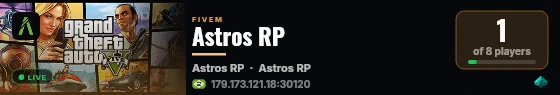 Astros RP live status badge