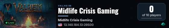 Midlife Crisis Gaming live status badge