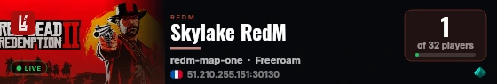 Skylake RedM live status badge