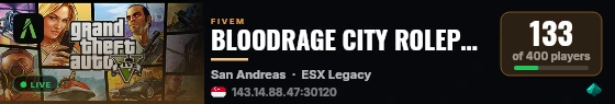 BLOODRAGE CITY ROLEPLAY live status badge