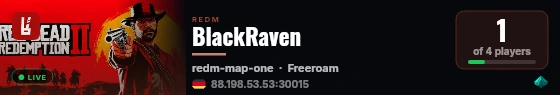 BlackRaven live status badge