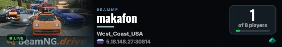 makafon live status badge