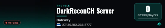 DarkReconCH Server live status badge