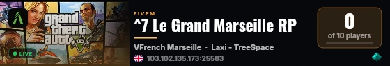 ^7 Le Grand Marseille RP live status badge
