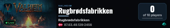 Rugbrødsfabrikken live status badge