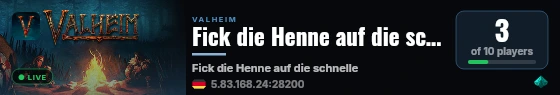 Fick die Henne auf die schnelle live status badge