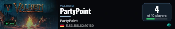 PartyPoint live status badge