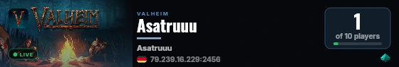 Asatruuu live status badge