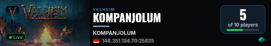 KOMPANJOLUM live status badge
