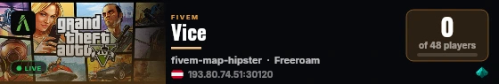 Vice live status badge