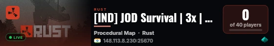 [IND] JOD Survival | 3x | Weekly live status badge