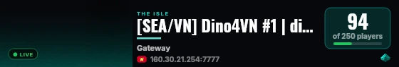 [SEA/VN] Dino4VN #1 | dino4vn.com live status badge