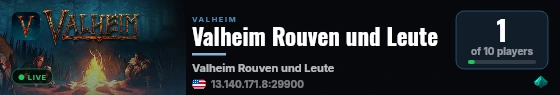 Valheim Rouven und Leute live status badge