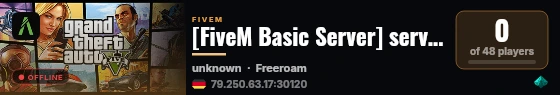 [FiveM Basic Server] server.test live status badge