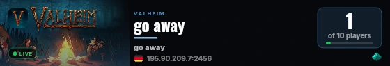 go away live status badge