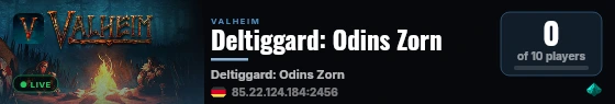 Deltiggard: Odins Zorn live status badge