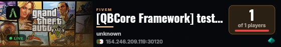 [QBCore Framework] test server live status badge