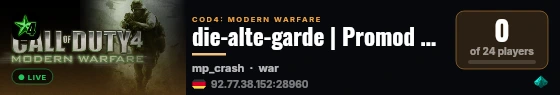 die-alte-garde | Promod LIVE V2.20 live status badge