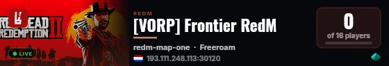[VORP] Frontier RedM live status badge