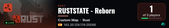 RUSTSTATE - Reborn live status badge