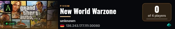 New World Warzone live status badge