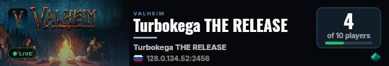 Turbokega THE RELEASE live status badge