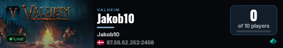 Jakob10 live status badge