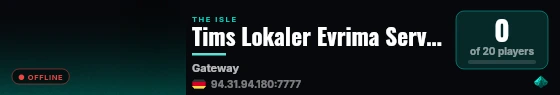 Tims Lokaler Evrima Server live status badge