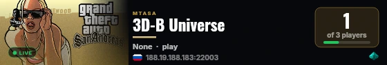 3D-B Universe live status badge