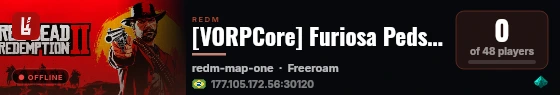 [VORPCore] Furiosa Peds Redm live status badge