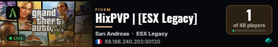 HixPVP | [ESX Legacy] live status badge