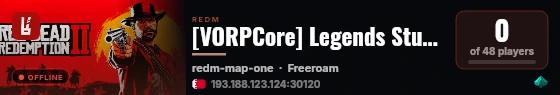 [VORPCore] Legends Studio Dev live status badge