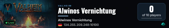 Alwinos Vernichtung live status badge