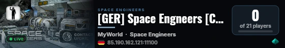 [GER] Space Engneers [CGN] live status badge