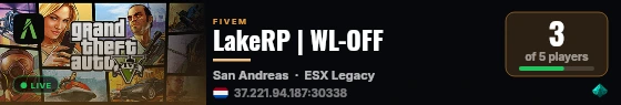 LakeRP | WL-OFF live status badge