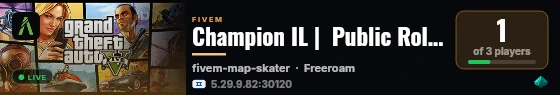 Champion IL |  Public RolePlay 🔴 live status badge