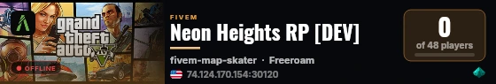 Neon Heights RP [DEV] live status badge