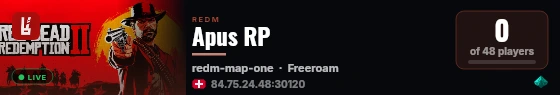 Apus RP live status badge