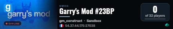 Garry's Mod #23BP live status badge