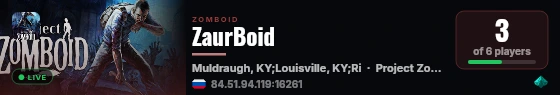 ZaurBoid live status badge