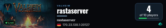 rastaserver live status badge