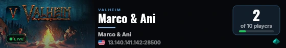 Marco & Ani live status badge