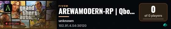 AREWAMODERN-RP | Qbox Framemwork | Hausa/English RolePlay live status badge