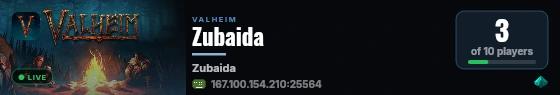 Zubaida live status badge