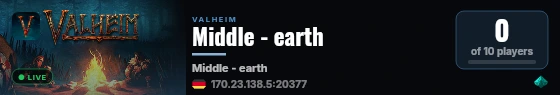 Middle - earth live status badge