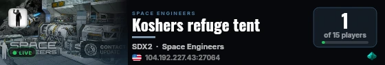 Koshers refuge tent live status badge